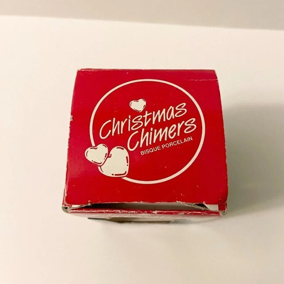 Christmas Chimer Bisque Porcelain Ornament Lisas  Creations Bear Chimer - Picture 14 of 16